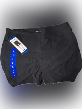 Hilary Radley Black Stretch Knit Pull-On Shorts